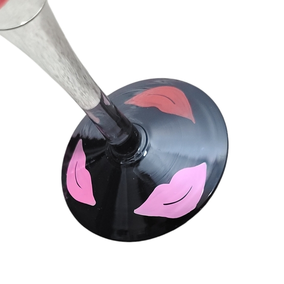 LOLITA NWT "Flirtini" Hand Painted Martini Glass With Recipe On Bottom 7 Oz. - Picture 9 of 11